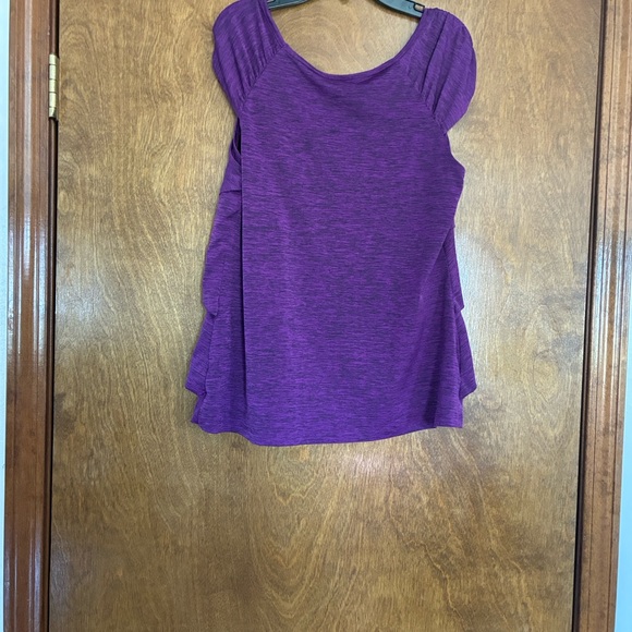 I.N. Studio Purple Layered Ruffle Tee - Picture 5 of 5